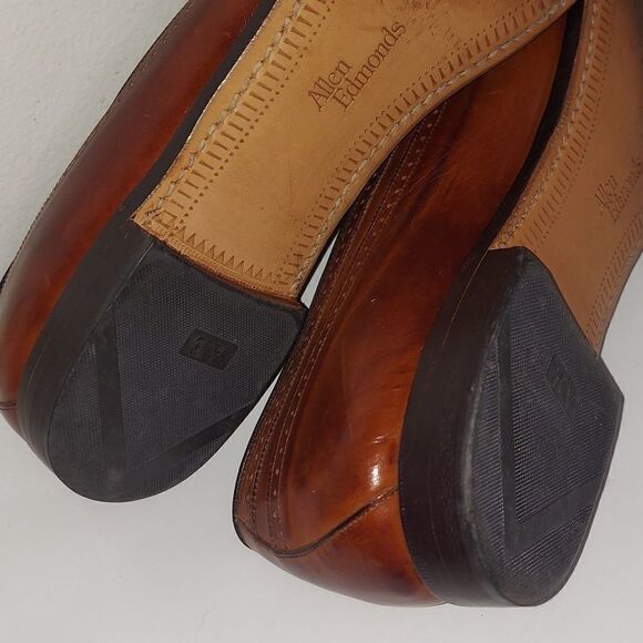 Allen Edmonds Amherst Cognac Wingtip Oxfords Sz 10 AAAA - Picture 8 of 11